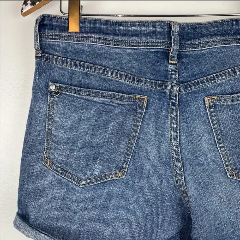 ANTHROPOLOGIE PILCRO Hyphen Relaxed Denim Jean Medium Blue Wash Shorts 27 - Picture 8 of 8